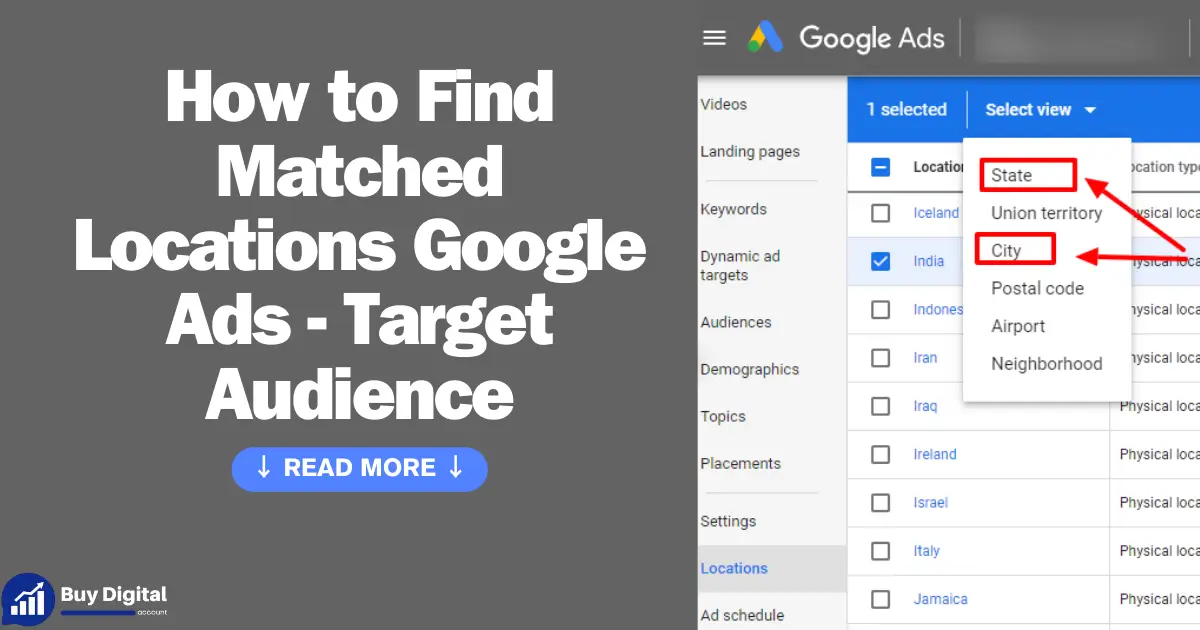 How to Find Matched Locations Google Ads