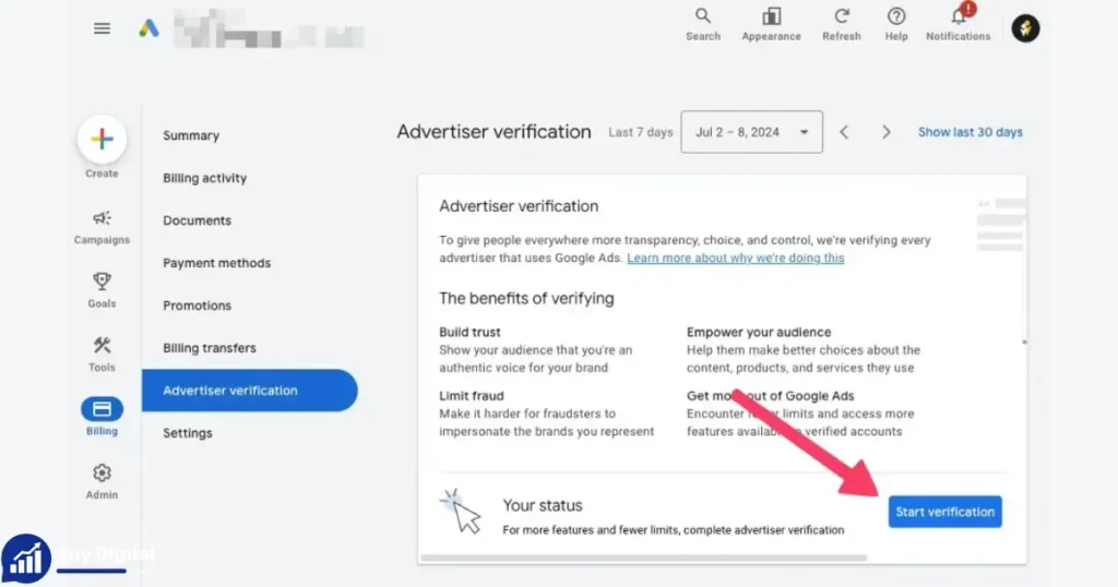 google ads verification process