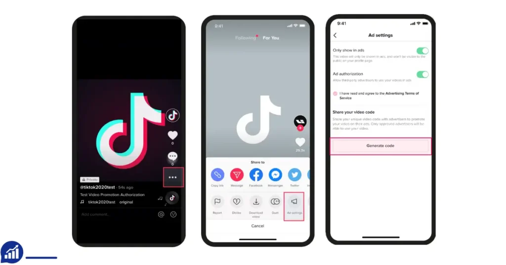 How to get ad authorization code on TikTok