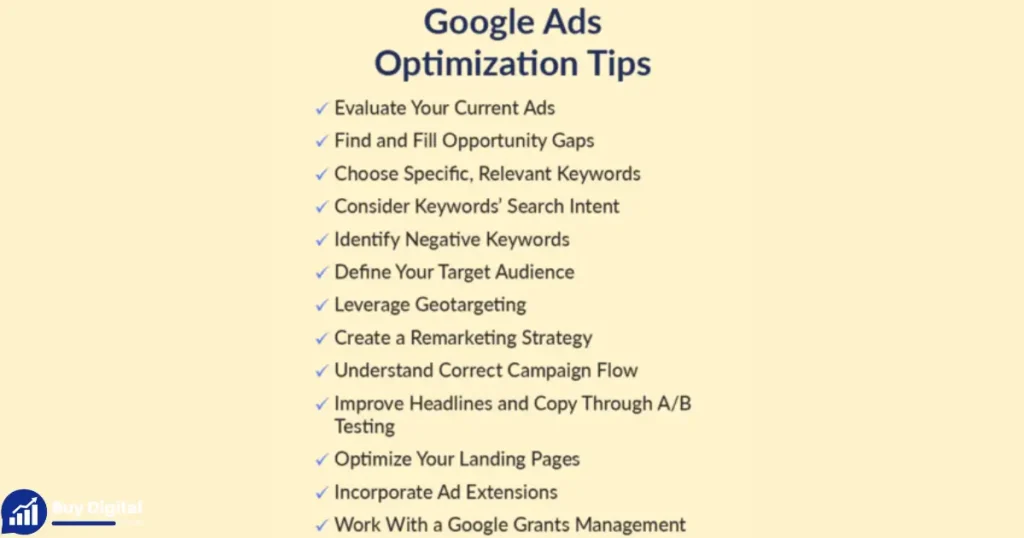 google ads optimization checklist