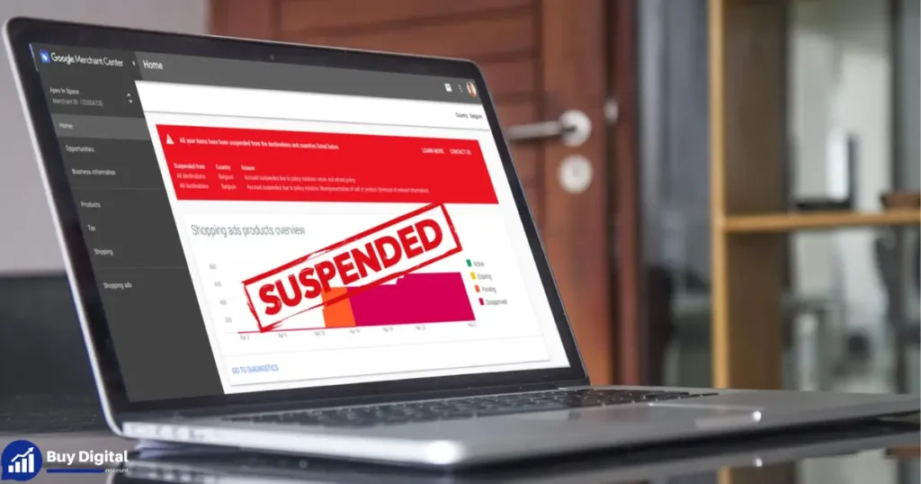 google merchant center account suspended how to fix