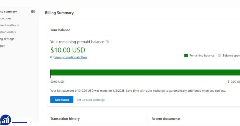 Purchase Bing Ads Threshold Spending Method